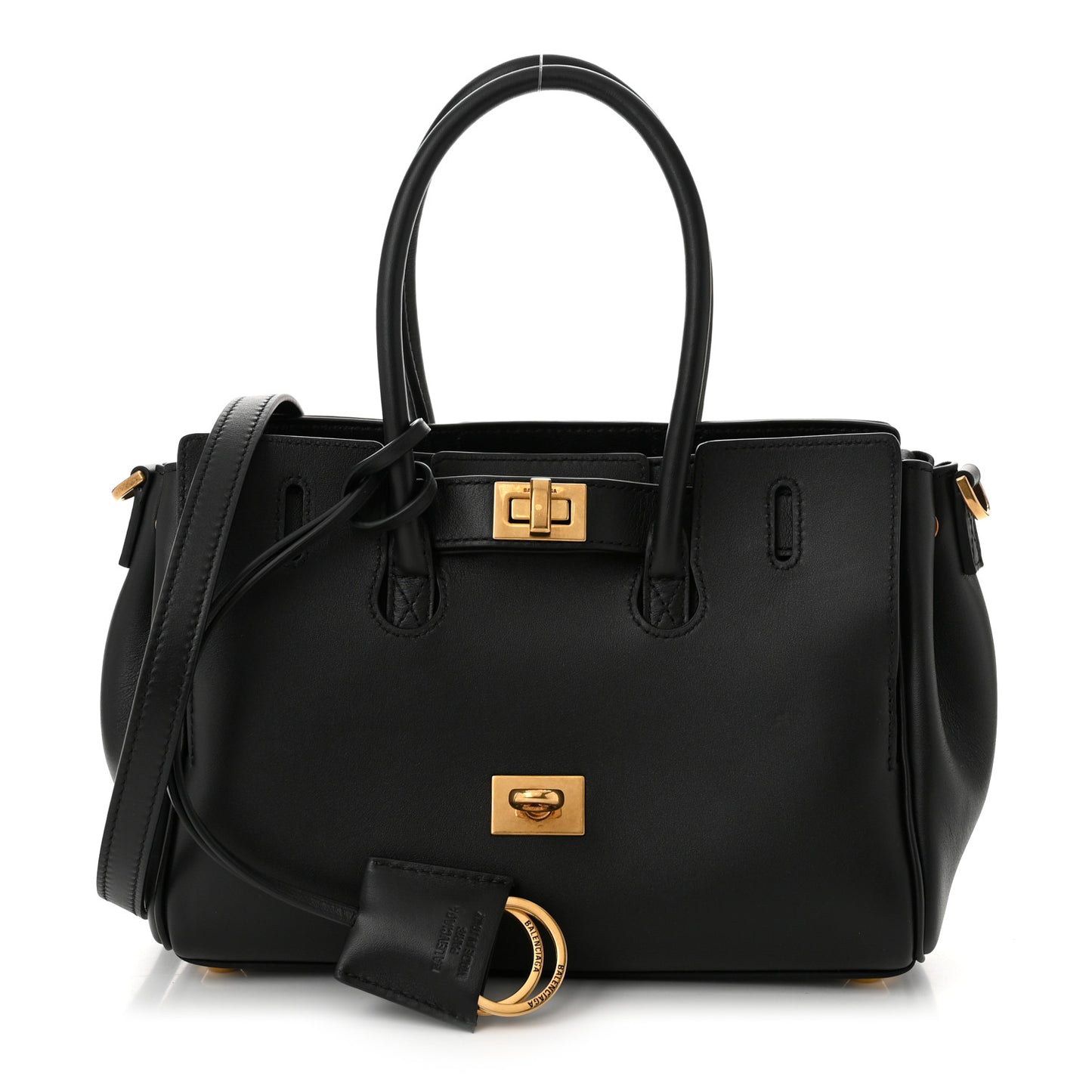 Smooth Calfskin Mini Bel Air Carry All Bag Black