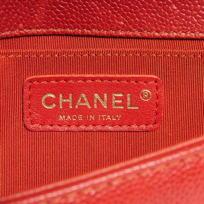 Chanel Caviar Medium Boy Flap Red 7 of 9