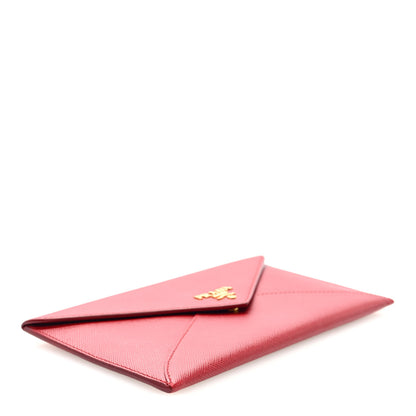 Prada Saffiano Envelope Wallet Red 4 of 7