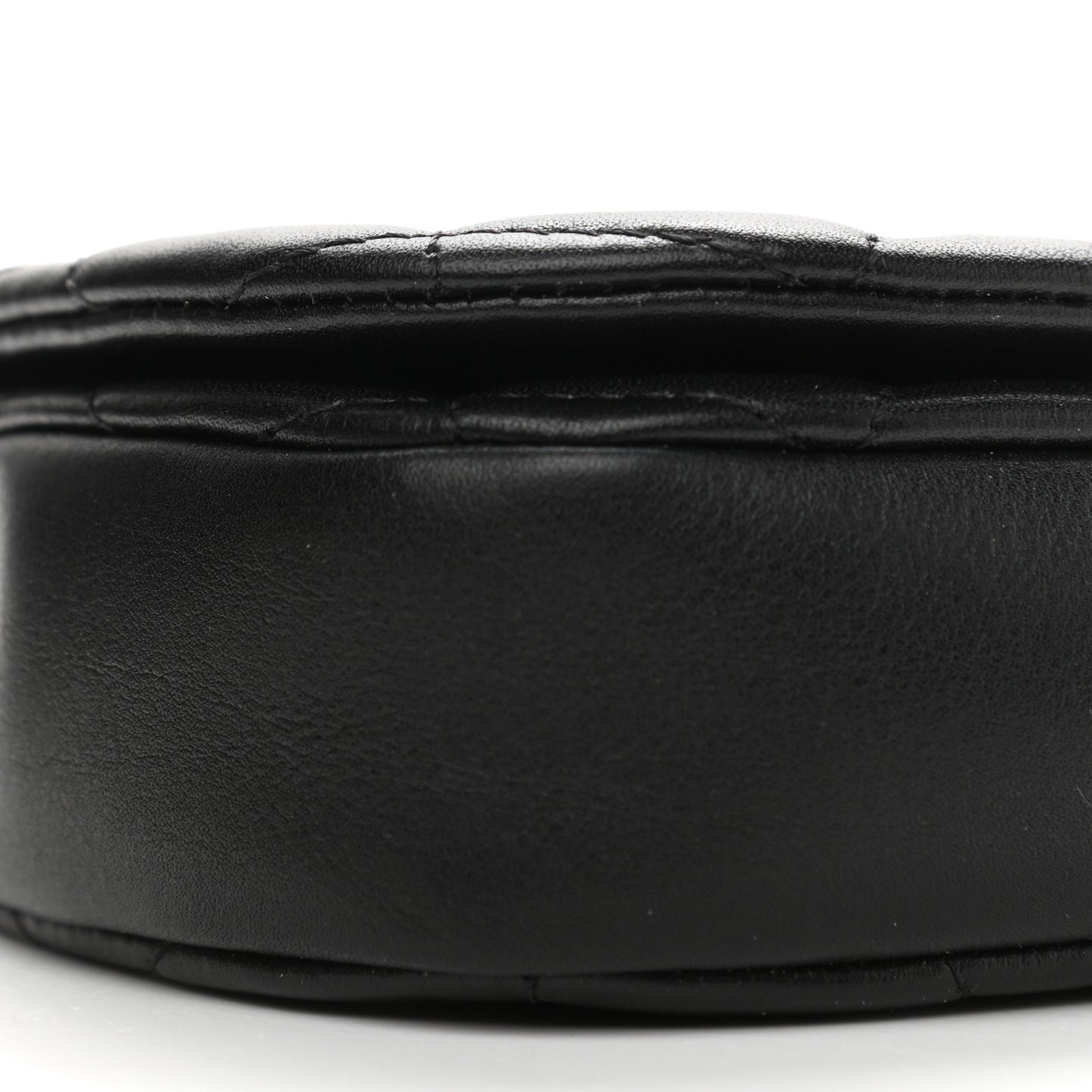 Calfskin Quilted Coco Mail Clutch With Chain Black