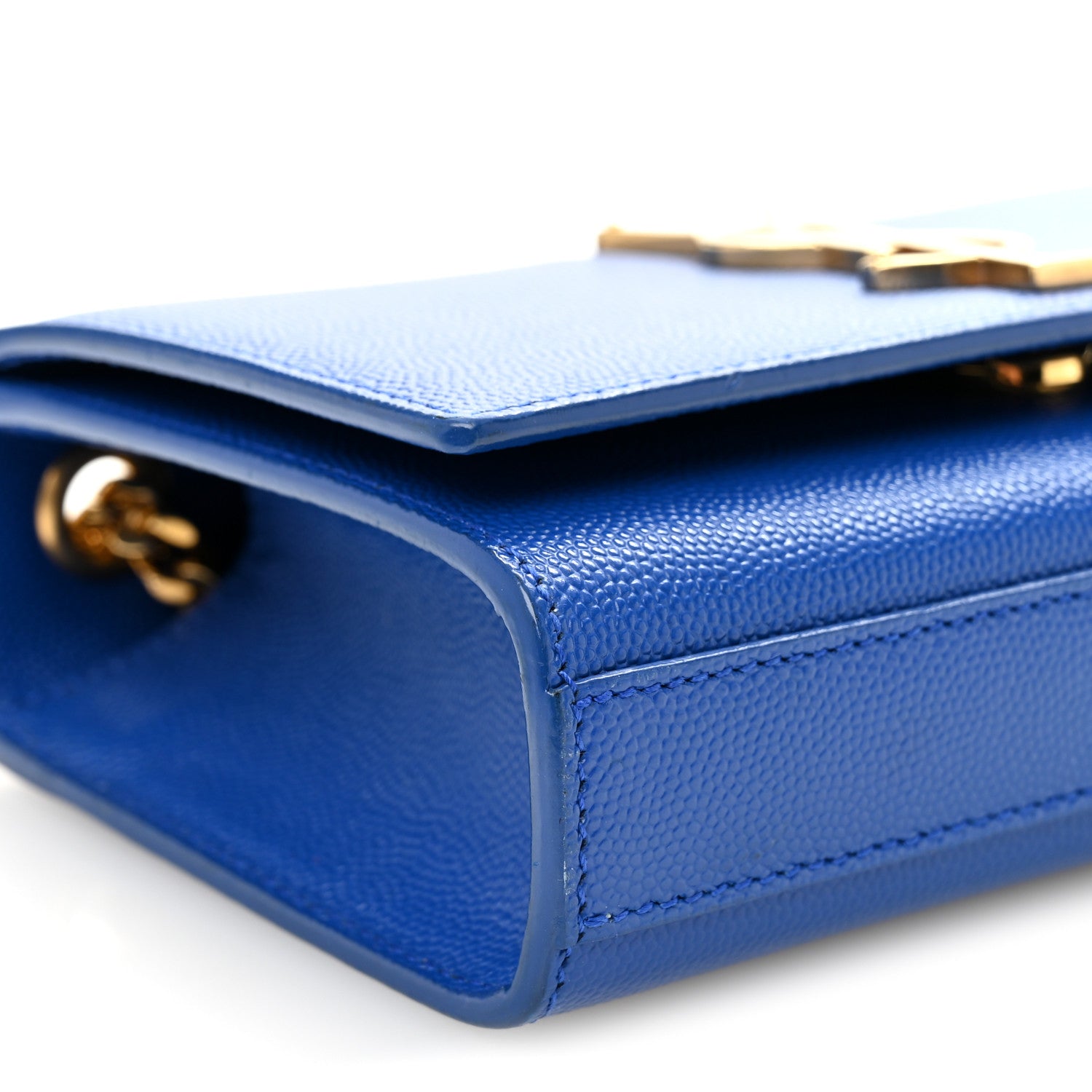 Saint Laurent Grain De Poudre Small Classic Monogram Kate Satchel Royal Blue 8 of 9