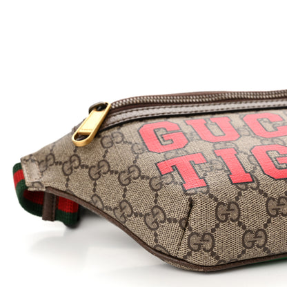 Gucci GG Supreme Monogram Textured Dollar Calfskin Gucci Tiger Belt Bag Beige Ebony Lobster Red New Shamarock New Acero 9 of 10