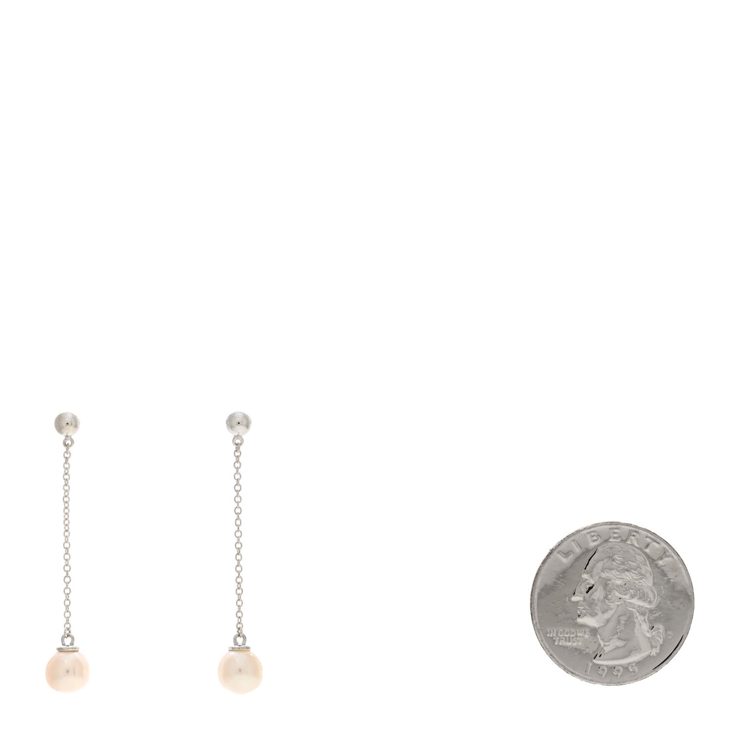 Sterling Silver Pearl Ziegfeld Drop Earrings