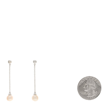 Tiffany Sterling Silver Pearl Ziegfeld Drop Earrings 2 of 3