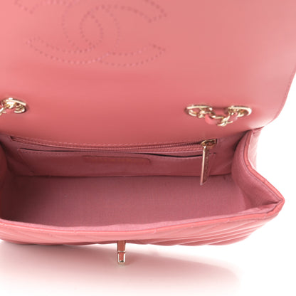 Chanel Calfskin Chevron Quilted Mini Statement Flap Pink 5 of 10