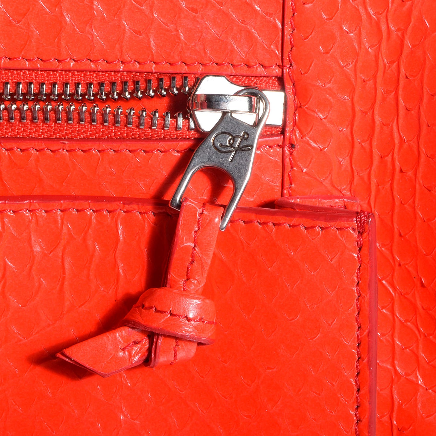 Python PS1 Medium Satchel Lipstick Red