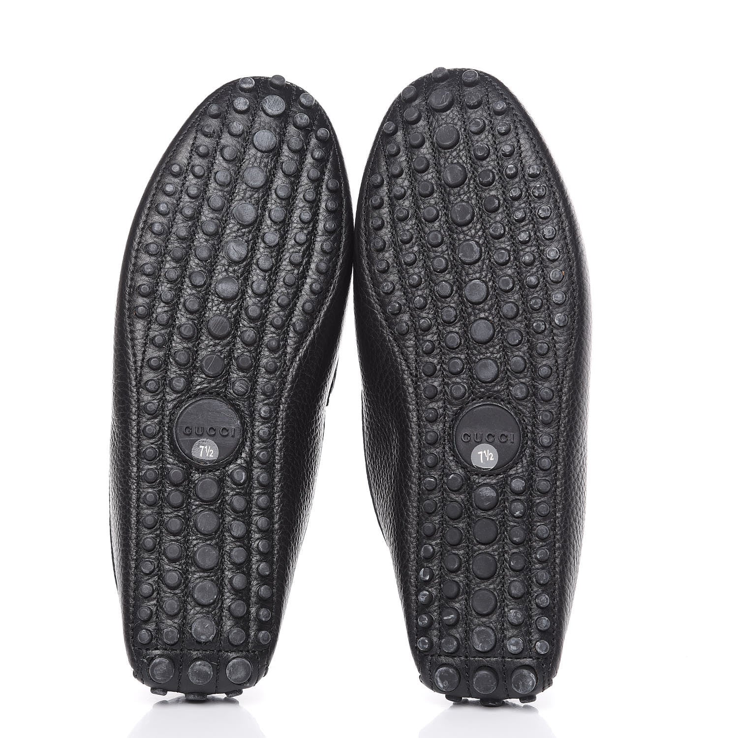 Gucci Calfskin Web Mens Horsebit Driver Loafers 7.5 Black 5 of 12