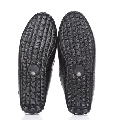 Gucci Calfskin Web Mens Horsebit Driver Loafers 7.5 Black 5 of 12