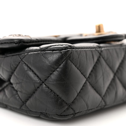 Chanel Aged Calfskin Quilted Extra Mini Medallion Flap Black 9 of 10