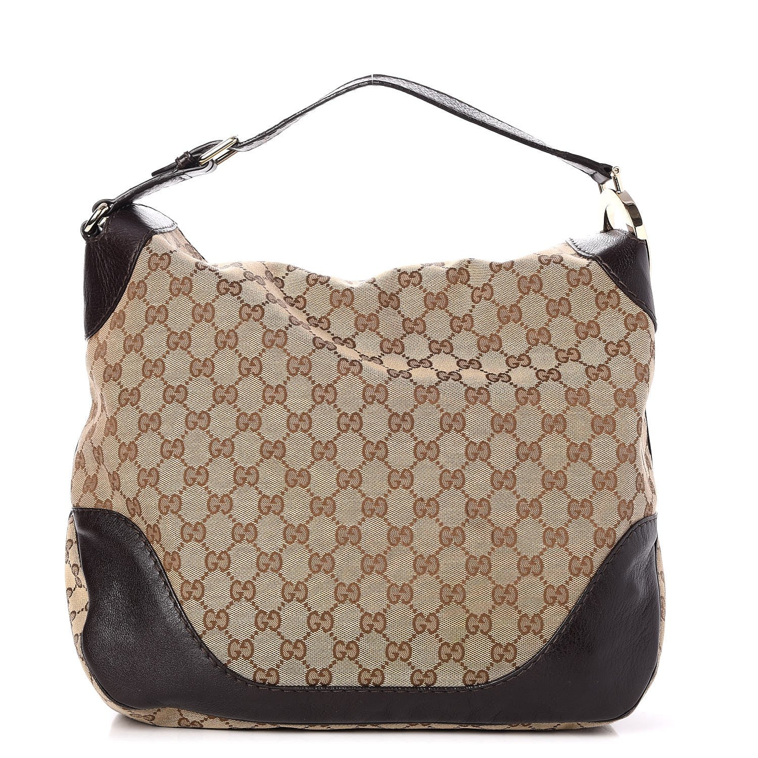 Gucci Monogram Charlotte Medium Hobo Brown 1 of 9