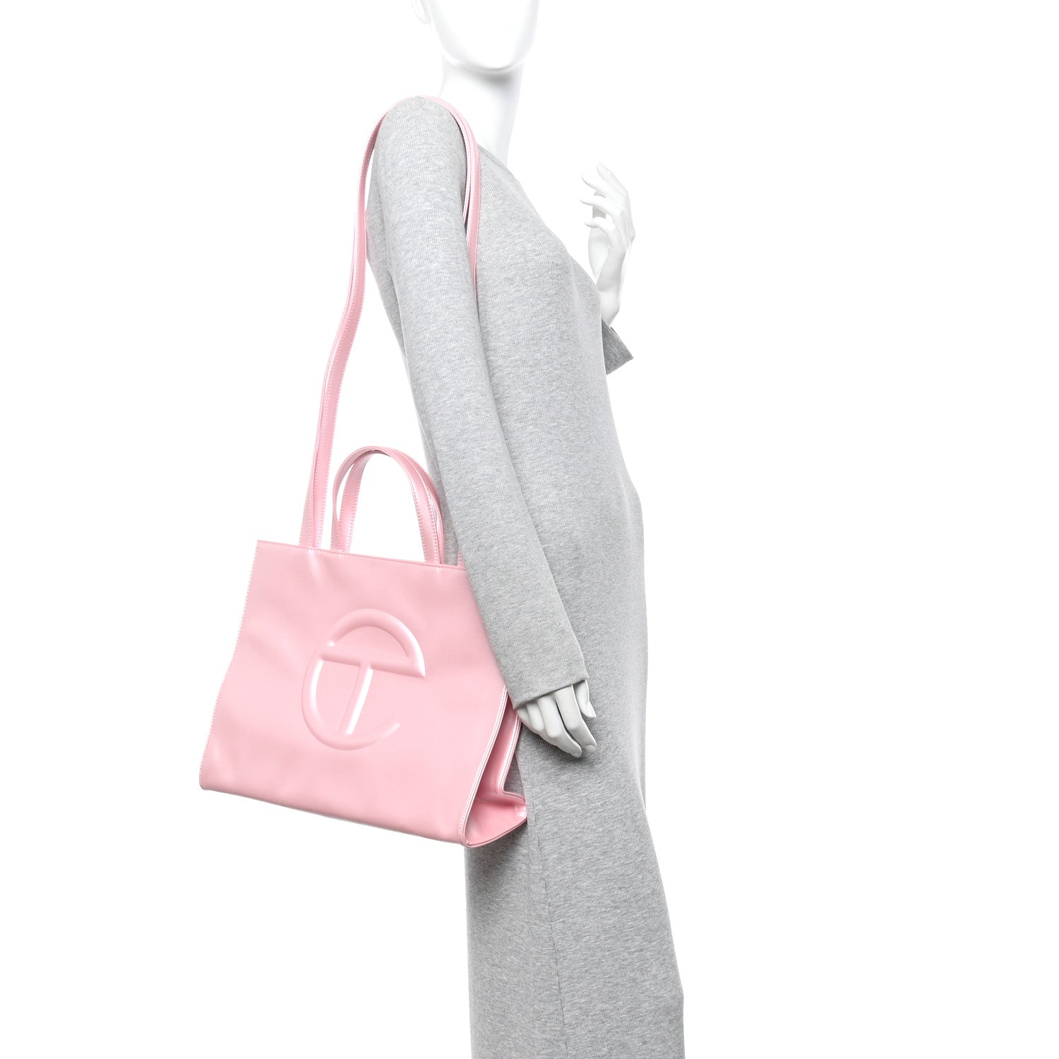 Telfar Metallic Vegan Leather Medium Shopping Bag Ballerina 2 of 10