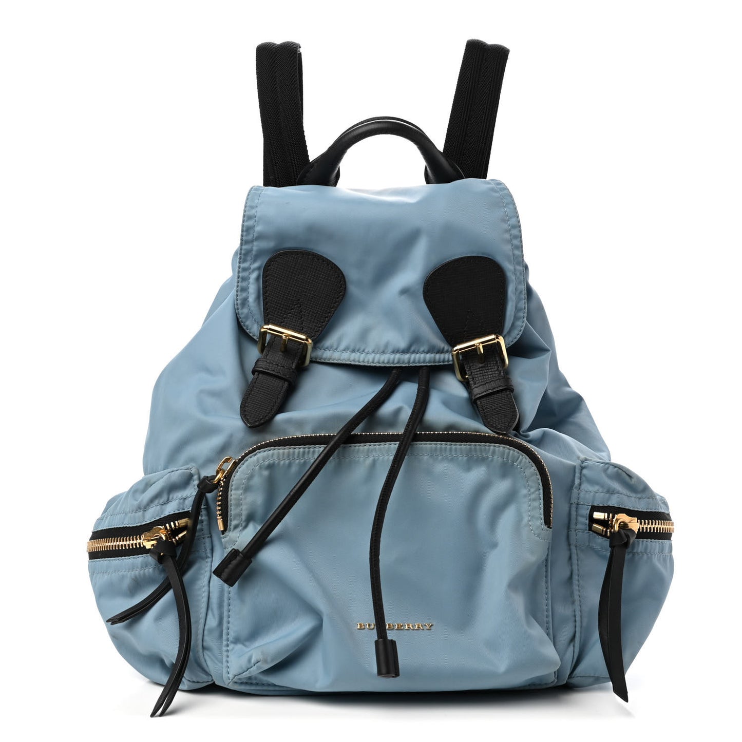 Nylon Medium Rucksack Backpack Light Blue