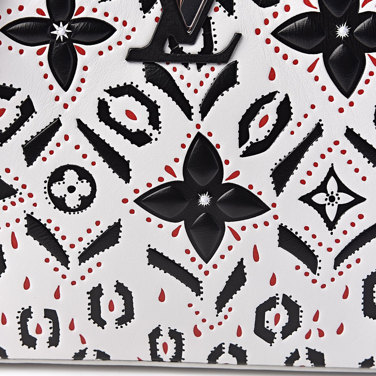 Taurillon Fleur Motif Capucines BB Black White
