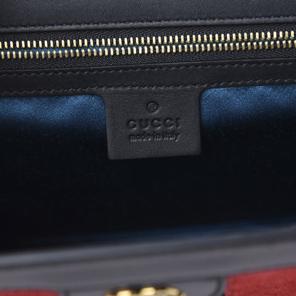Gucci Suede Patent Web Medium Ophidia Chain Shoulder Bag Hibiscus Red Black 5 of 9