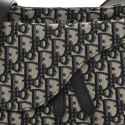 Christian Dior Oblique Mini Soft Saddle Bag Beige Black 7 of 11