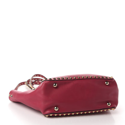 Valentino Garavani Vitello Small Rockstud Tote Fuchsia 4 of 10