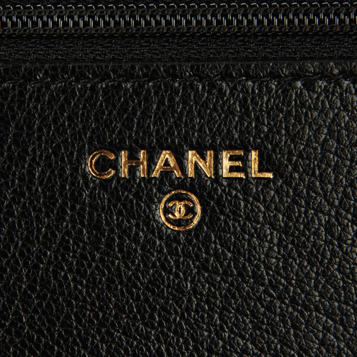 Chanel Goatskin Diagonal Quilted Wallet On Chain WOC Black 6 of 8