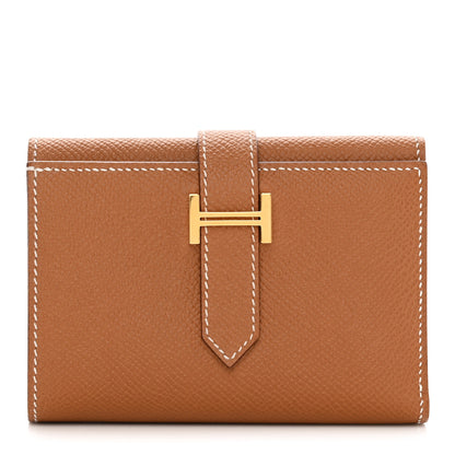 Hermes Epsom Tri-Fold Compact Bearn Wallet Gold 1 of 9