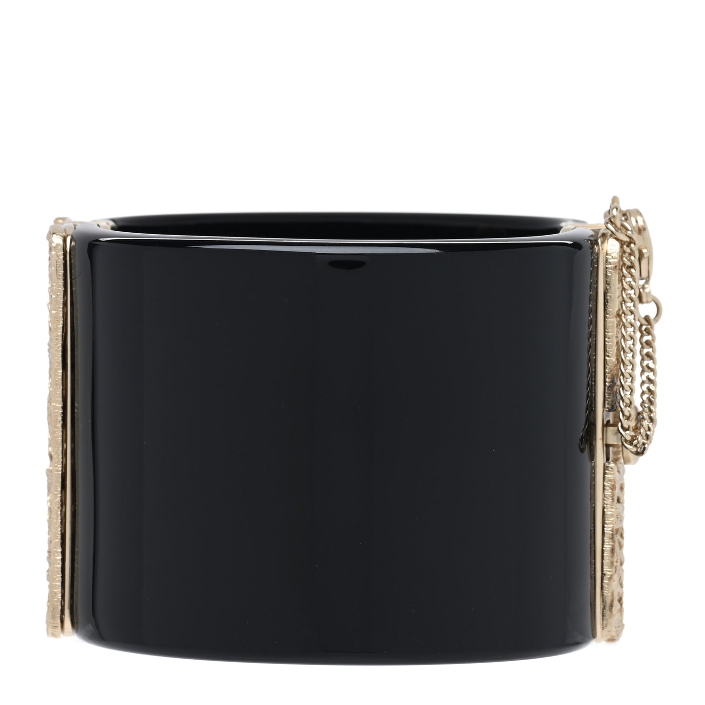 Resin CC Wide Cuff Black Gold