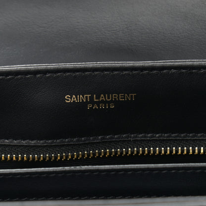 Saint Laurent Calfskin Y Quilted Monogram Toy Loulou Crossbody Bag Black 6 of 11