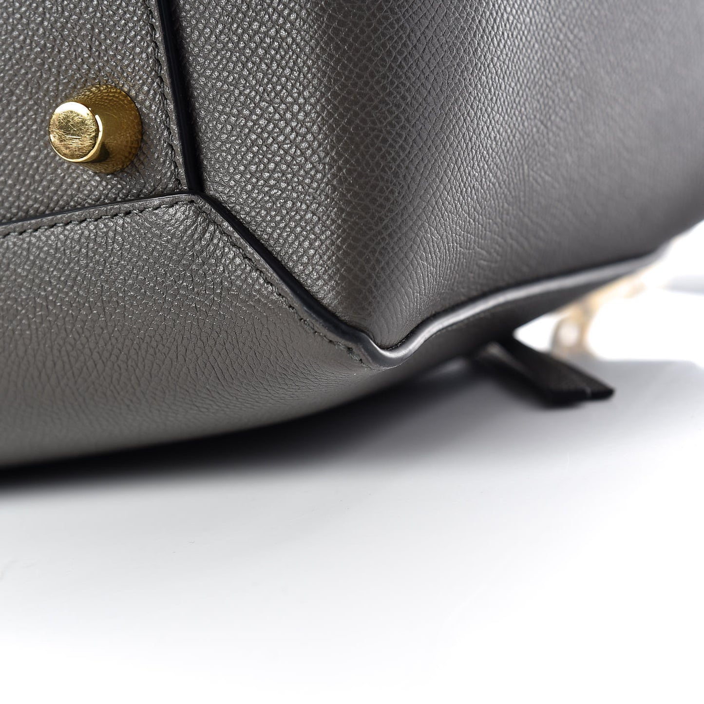 Grained Calfskin Mini Belt Bag Grey