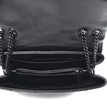 Saint Laurent Calfskin Y Quilted Monogram Small Loulou Chain Satchel Black 4 of 4