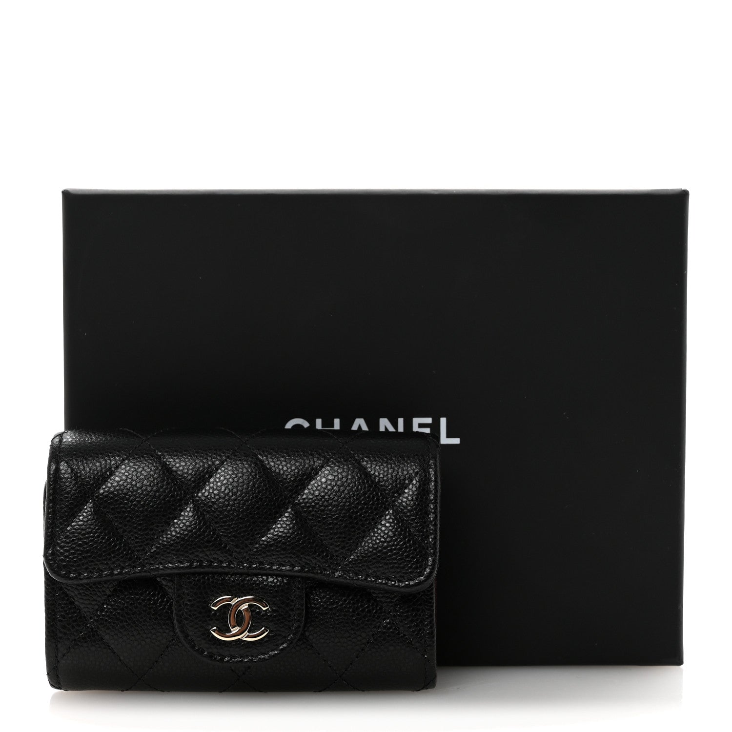 Chanel Caviar Quilted Classic 4 Key Holder Wallet Black 9 of 9