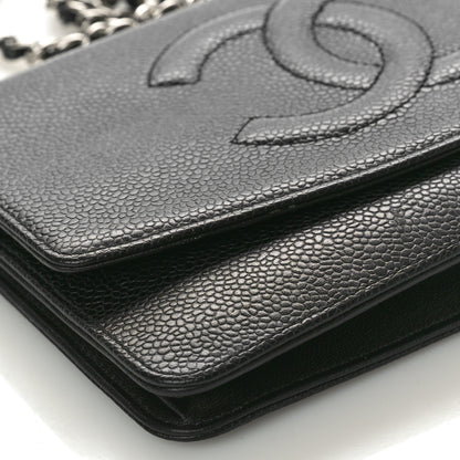 Chanel Caviar Timeless CC Wallet On Chain WOC Black 9 of 10