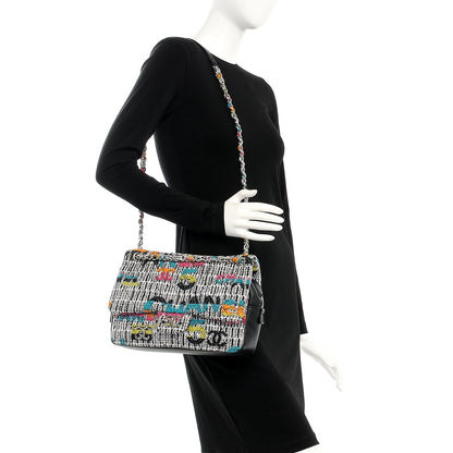 Chanel Fantasy Tweed Quilted Jumbo Easy Flap Multicolor 2 of 7