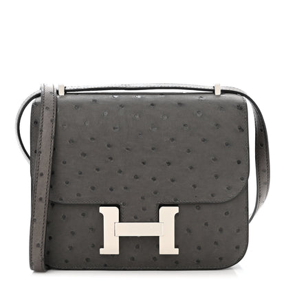 Hermes Ostrich Constance 18 Graphite 1 of 11