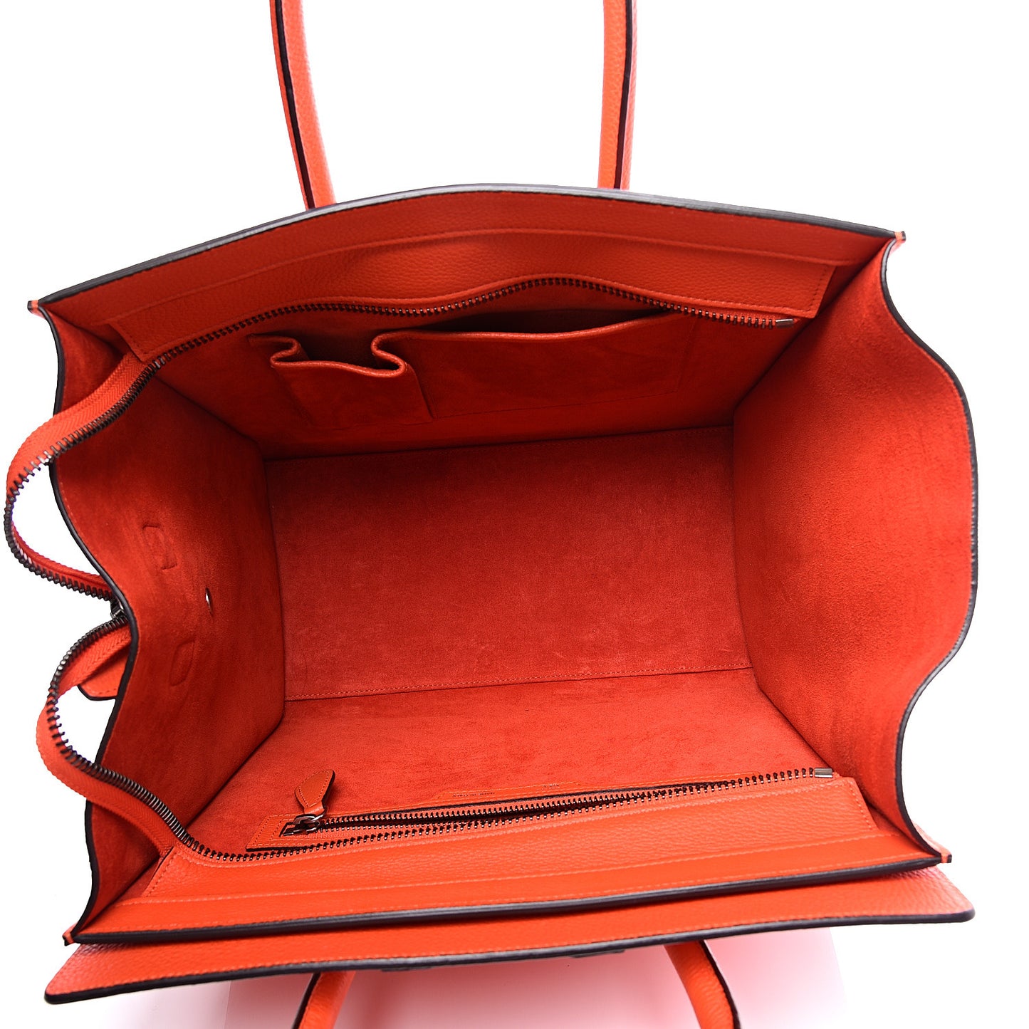 Drummed Calfskin Mini Luggage Vermillion