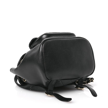 Chanel Lambskin Quilted Small Duma Drawstring Backpack Black 4 of 12