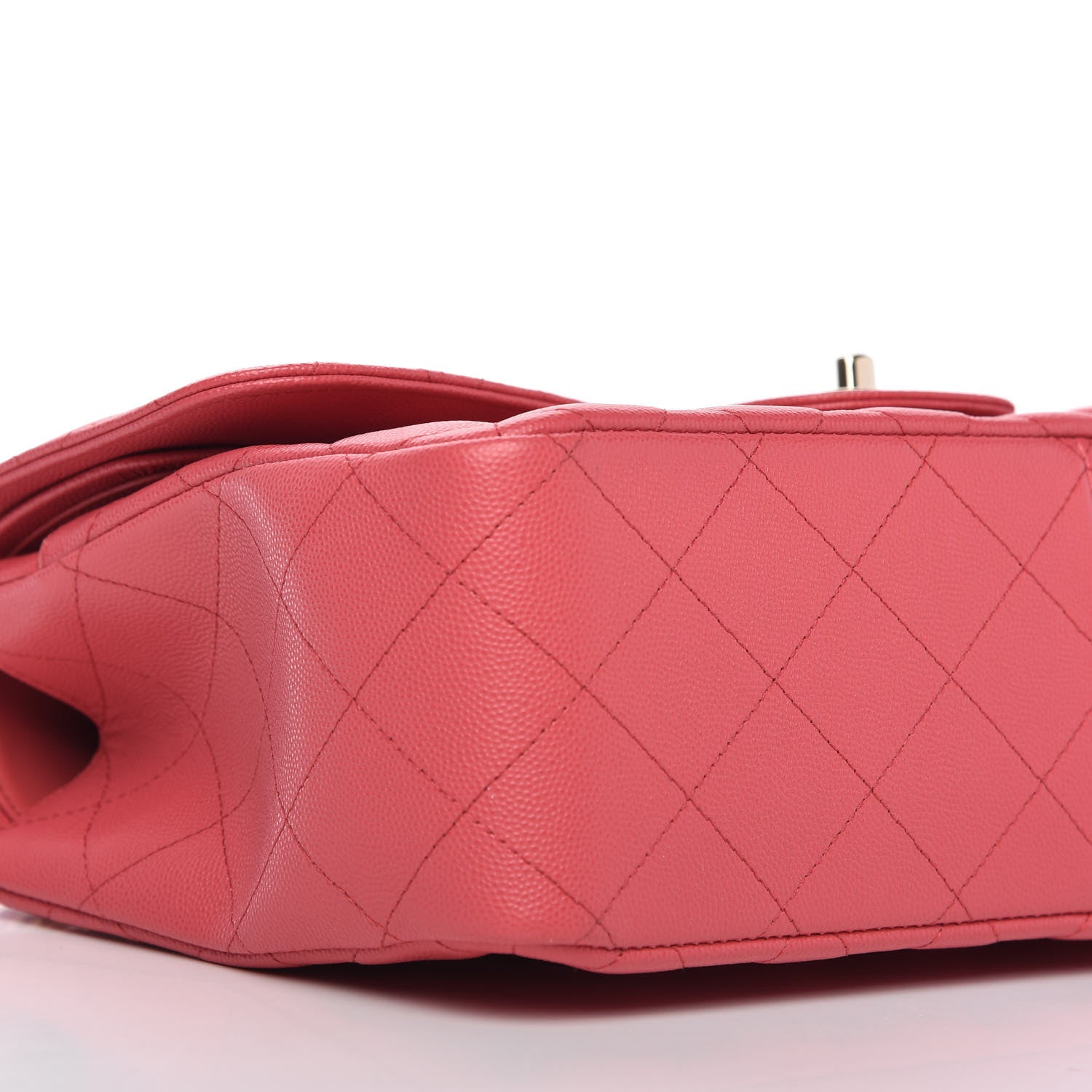 Chanel Caviar Quilted Jumbo Double Flap Dark Pink 6 of 10