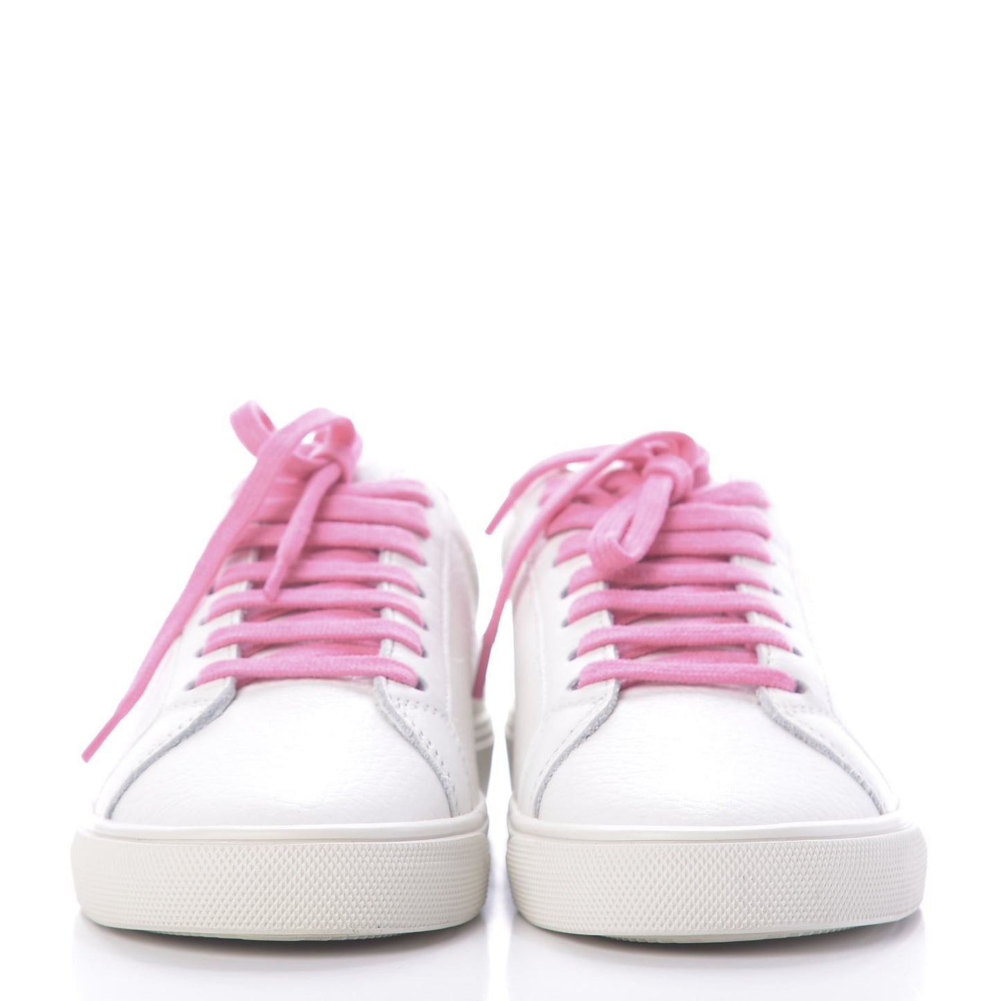 Grained Calfskin Andy Low Top Sneakers 35 White Pink