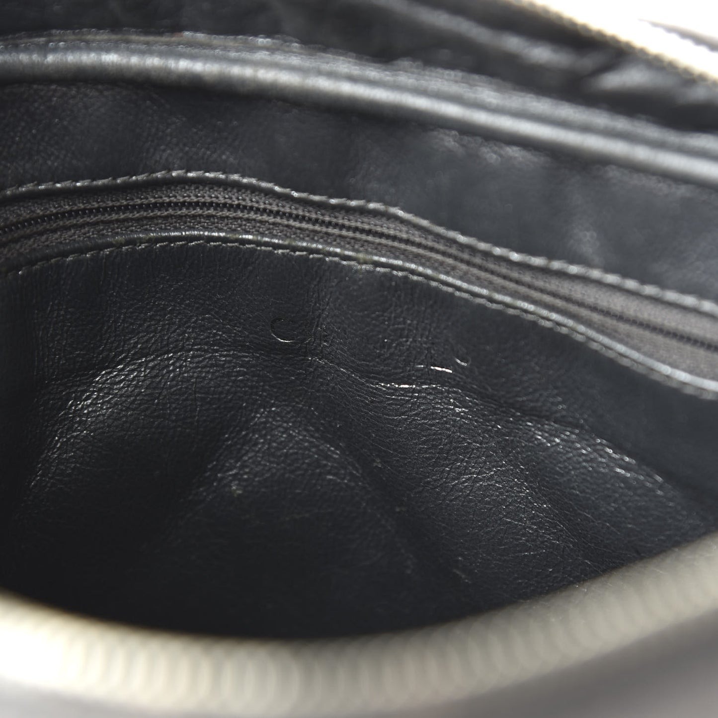 Metallic Aged Calfskin Quilted Large Reissue Camera Case Silver
