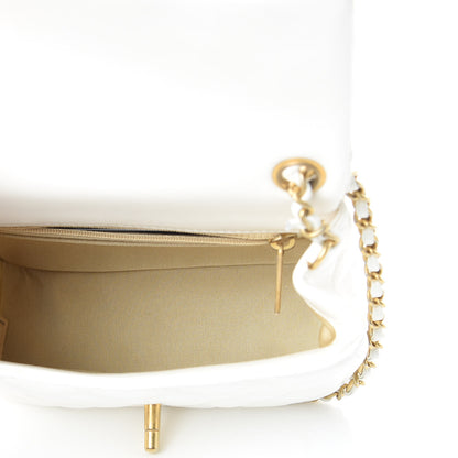 Chanel Calfskin Quilted Mini Romance Square Flap White 5 of 10