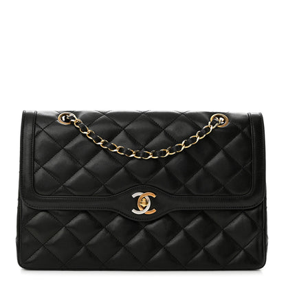 Chanel Lambskin Quilted Medium Double Flap Bag Black 1 of 11