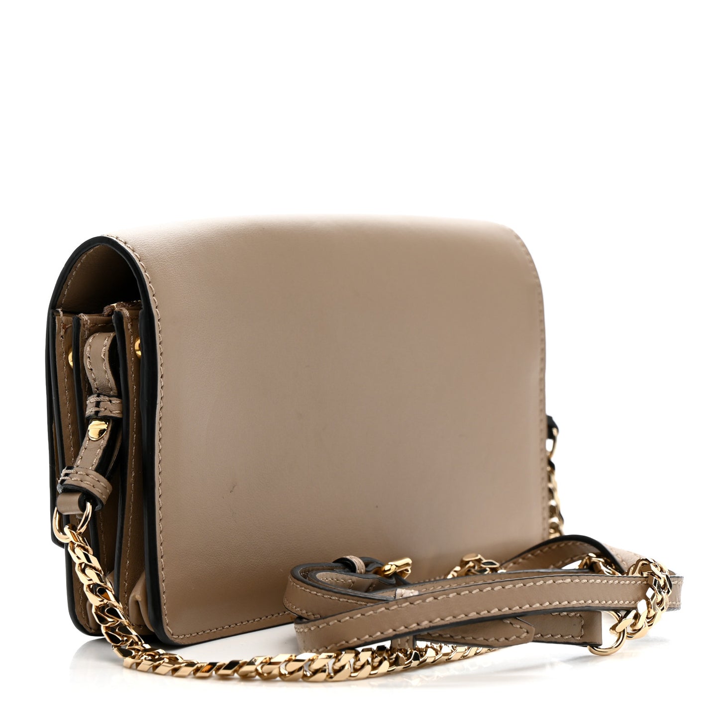 Calfskin Small Madison Chain Clutch Rose Beige