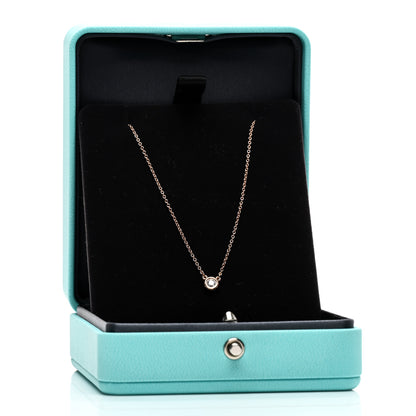 Tiffany 18K Rose Gold Diamond .10ct Elsa Peretti Diamonds by the Yard Pendant Necklace 5 of 5