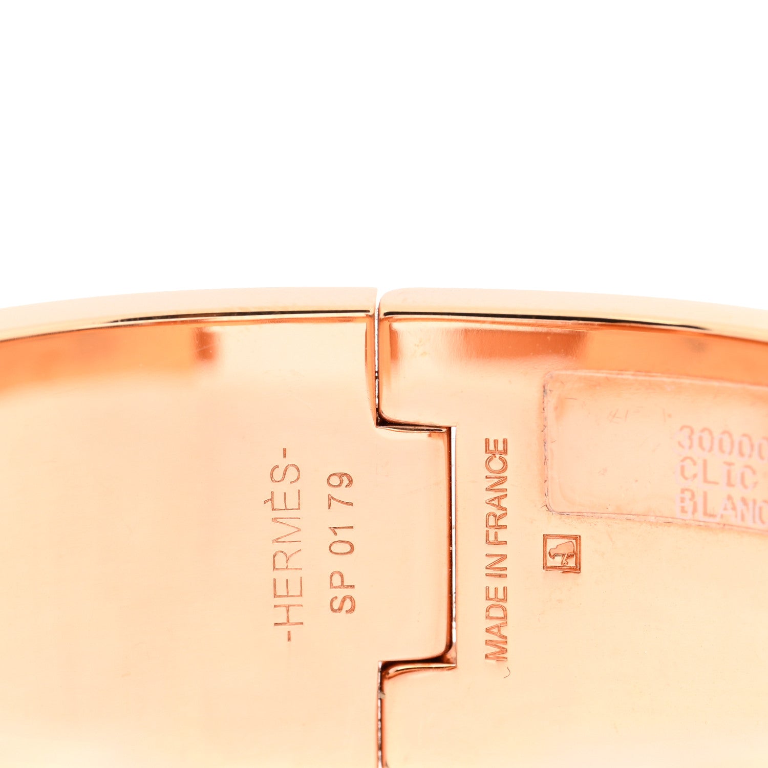 Hermes Enamel Wide Clic Clac H Bracelet GM White 3 of 3