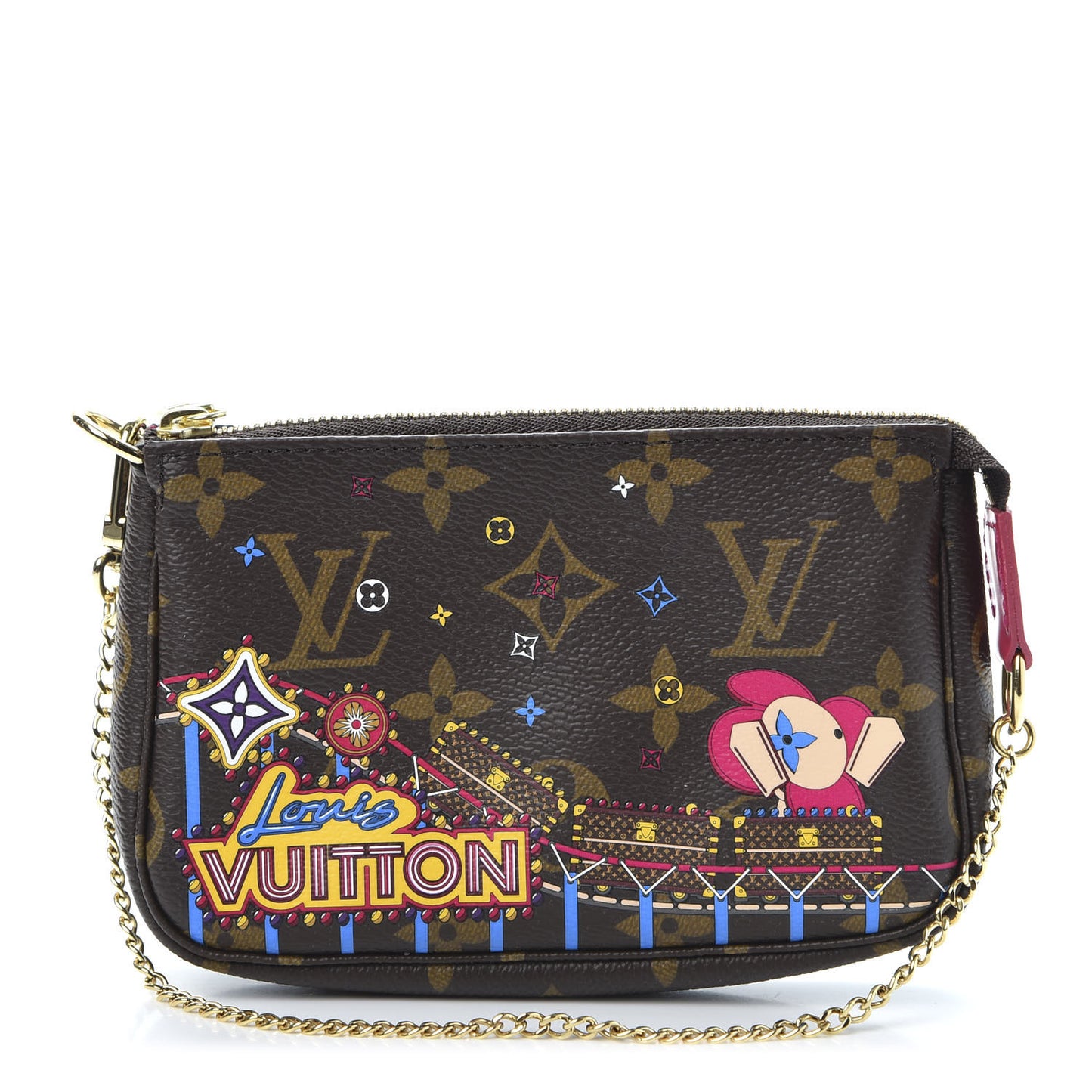 Monogram 2020 Christmas Animation Roller Coaster Mini Pochette Accessories Pivoine