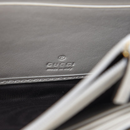 Gucci Calfskin Matelasse GG Marmont Continental Wallet Mystic White 7 of 17