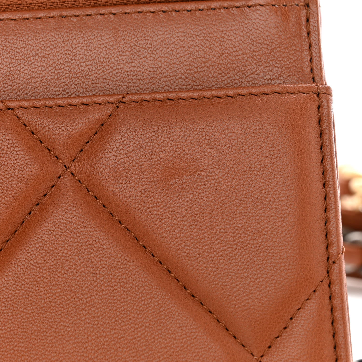 Chanel Lambskin Quilted Chanel 19 Wallet On Chain WOC Light Brown 12 of 14