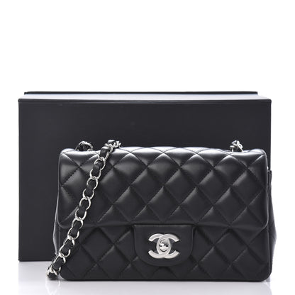 Chanel Lambskin Quilted Mini Rectangular Flap Black 11 of 11