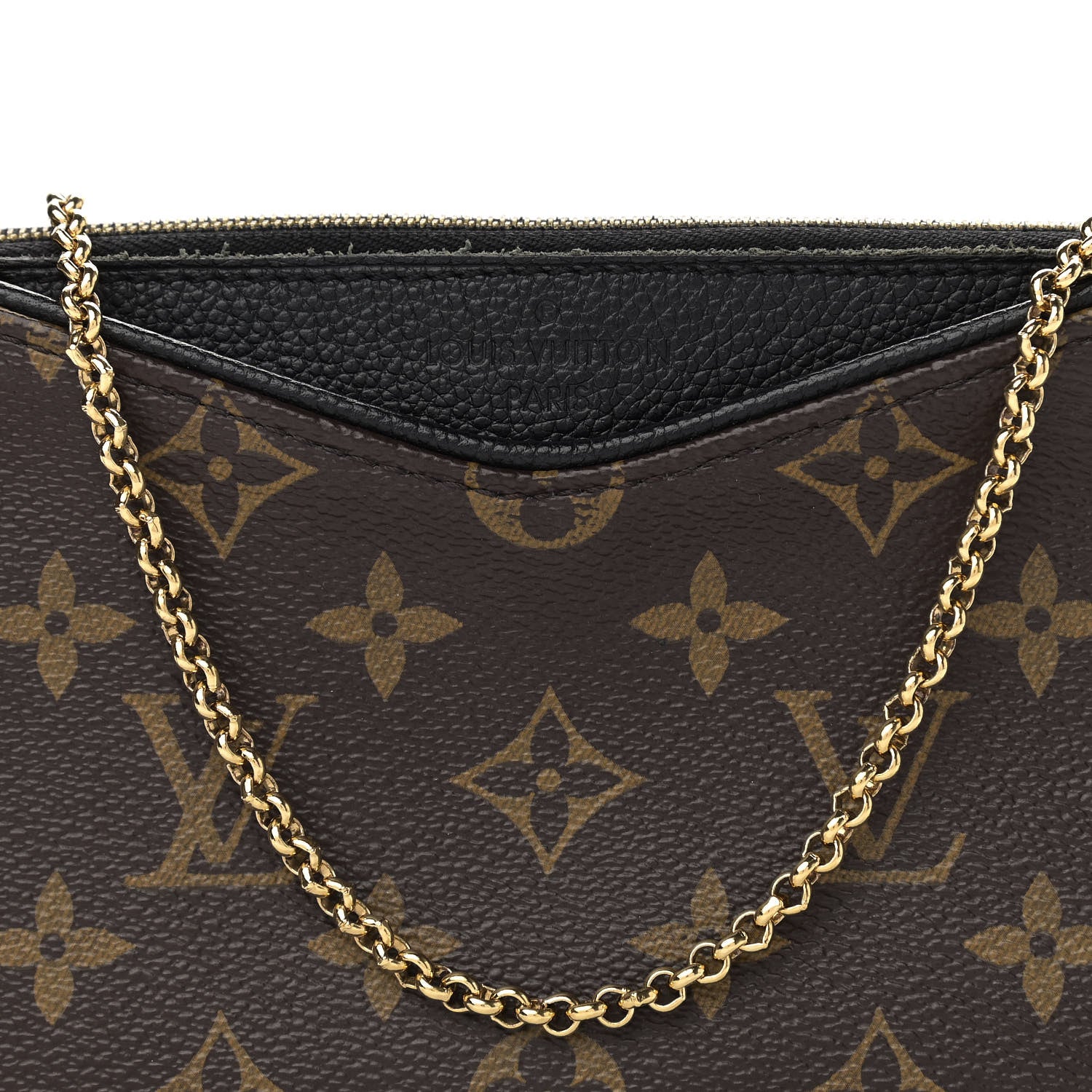 Louis Vuitton Monogram Pallas Clutch Black 8 of 14