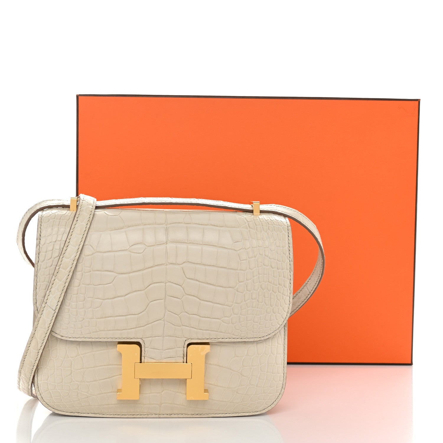 Hermes Matte Alligator Constance 18 Beton 12 of 12