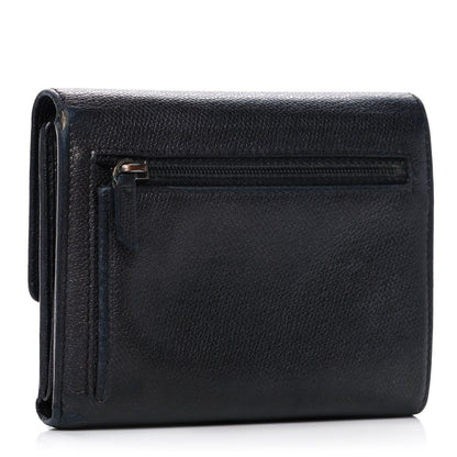 Chanel Grained Calfskin CC Button Flap Wallet Black 3 of 17
