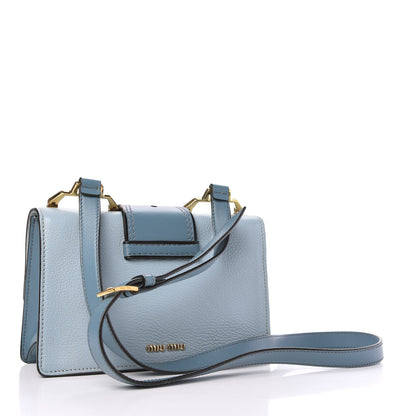 Miu Miu Goatskin Madras Soft Calf Crystal Embellished Shoulder Bag Astrale 3 of 11
