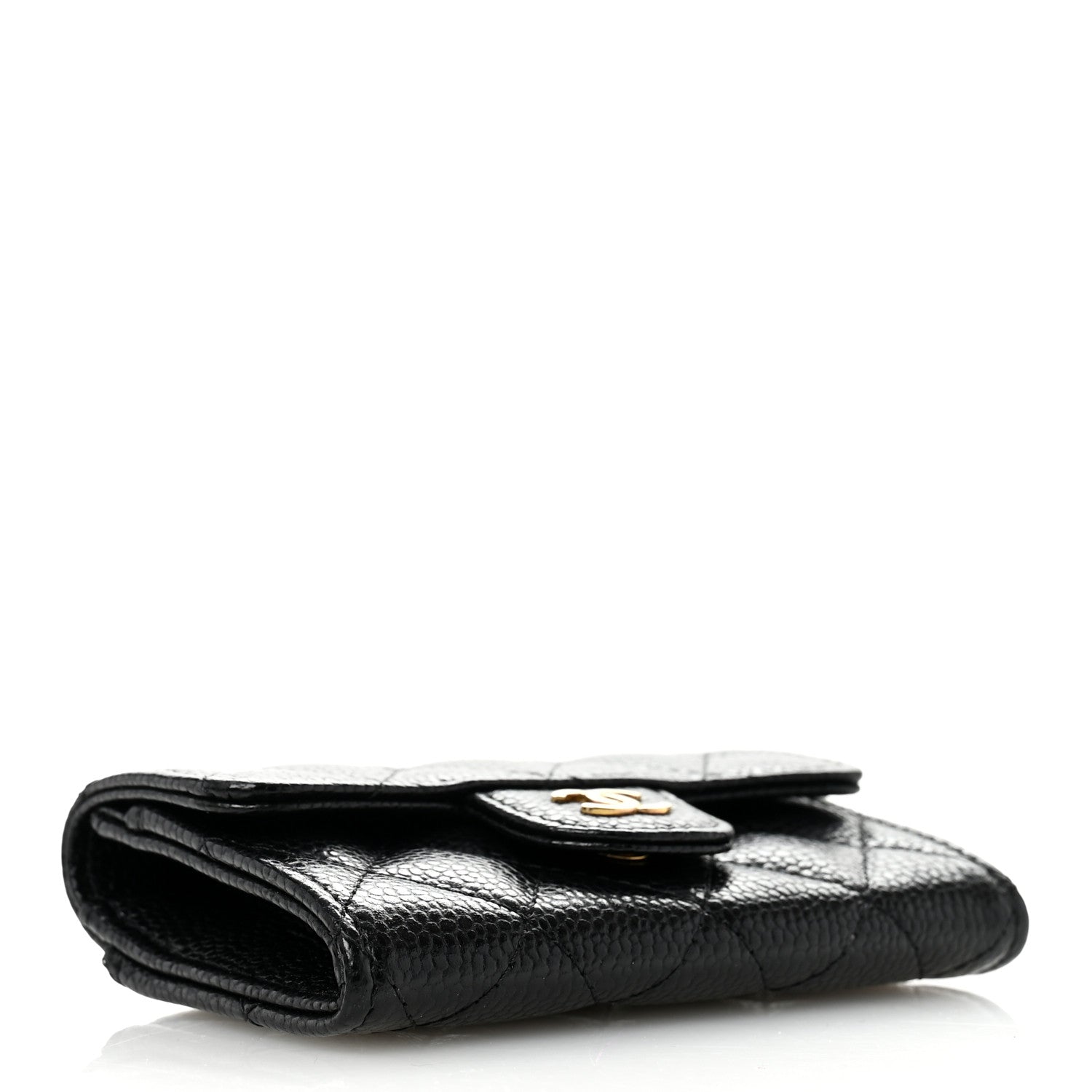 Chanel Caviar Quilted Flap Card Holder Wallet Black 4 of 9