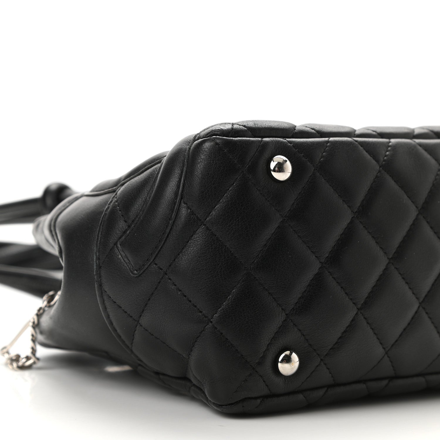 Chanel Calfskin Quilted Large Cambon Bowler Black 9 of 10